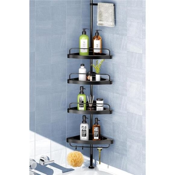 Corner Shower Caddy Tension Pole: Adjustable Stainless Steel Shower - Picture 7 of 7